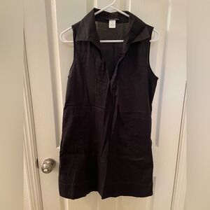 La Blanca by Rod Beattie Cover Up Shirt Dress Black Collared Women's Size Small